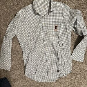 Peter Millar Black and White Grid Shirt